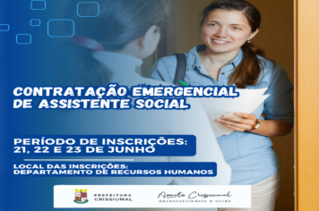 CONTRATAÇÃO EMERGENCIAL DE ASSISTENTE SOCIAL