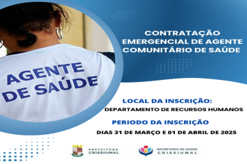 Processo Seletivo – Contratação Emergencial de Agentes Comunitários de Saúde
