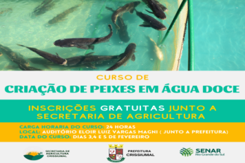 Curso de “CRIAÇÃO DE PEIXES EM ÁGUA DOCE”