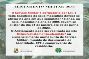 ALISTAMENTO MILITAR 2023