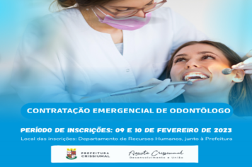 CONTRATAÇÃO EMERGENCIAL DE ODONTÓLOGO