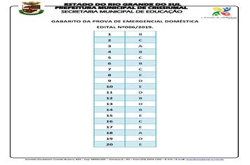 EDITAL 006/2019-DOMÉSTICA-GABARITO