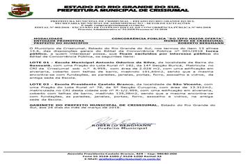 EDITAL 002/2018 - EXCLUSÃO LOTES CONCORRÊNCIA