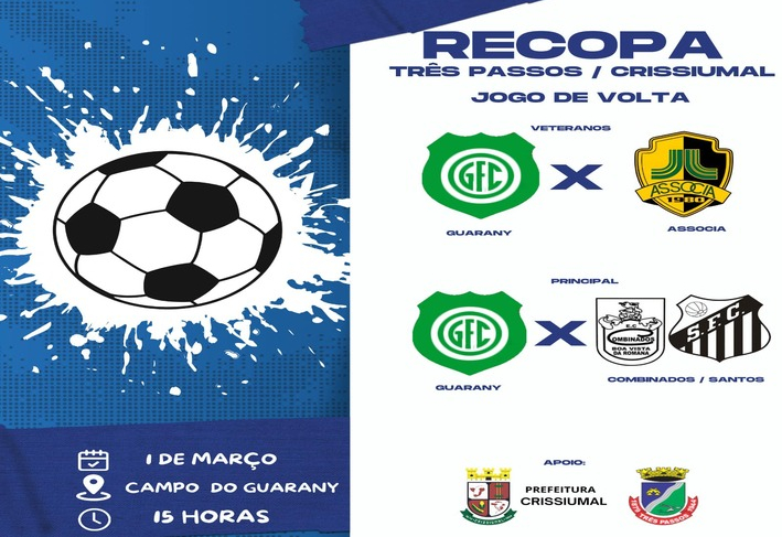 A grande final da Recopa Crissiumal x Três Passos tem data marcada.!