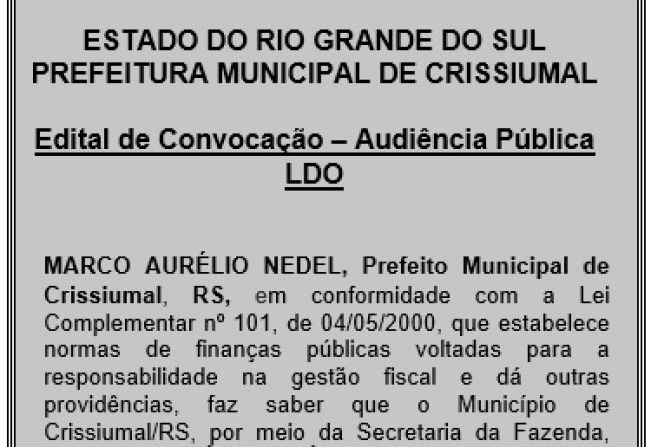 Audiência Pública LDO