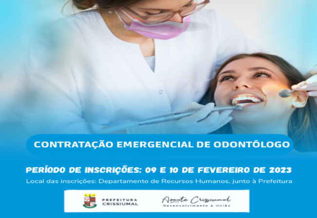 CONTRATAÇÃO EMERGENCIAL DE ODONTÓLOGO